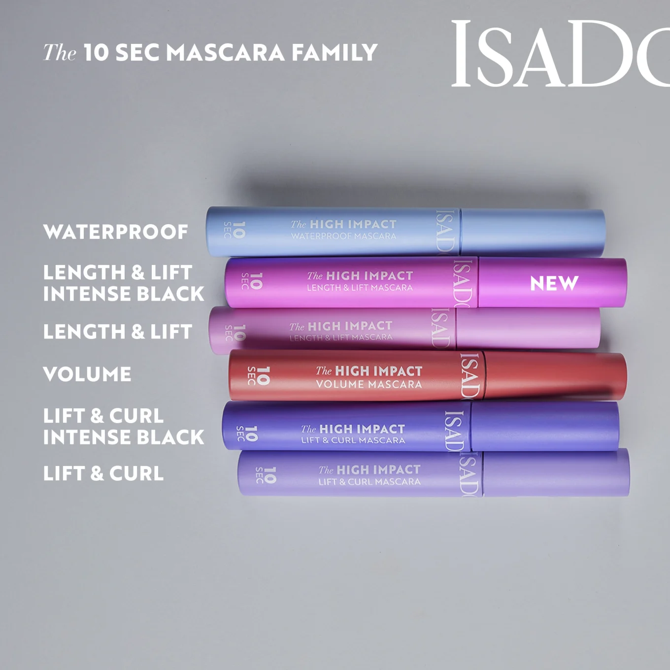 IsaDora 10 sec High Impact Lift & Curl Mascara 9 ml 02 Intense Black IsaDora
