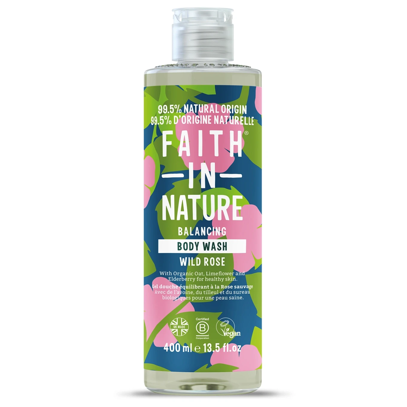 Faith in Nature Body Wash Wild Rose 400ml Faith in Nature