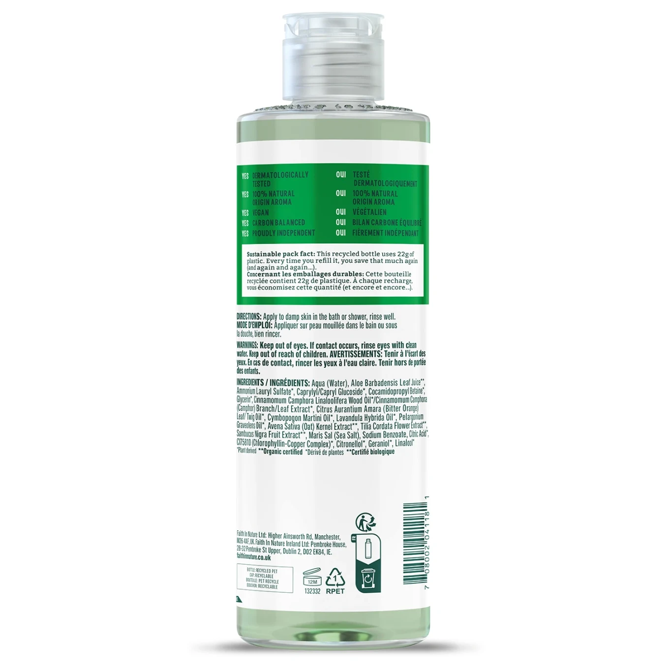 Faith in Nature Body Wash Aloe Vera 400 ml Faith in Nature
