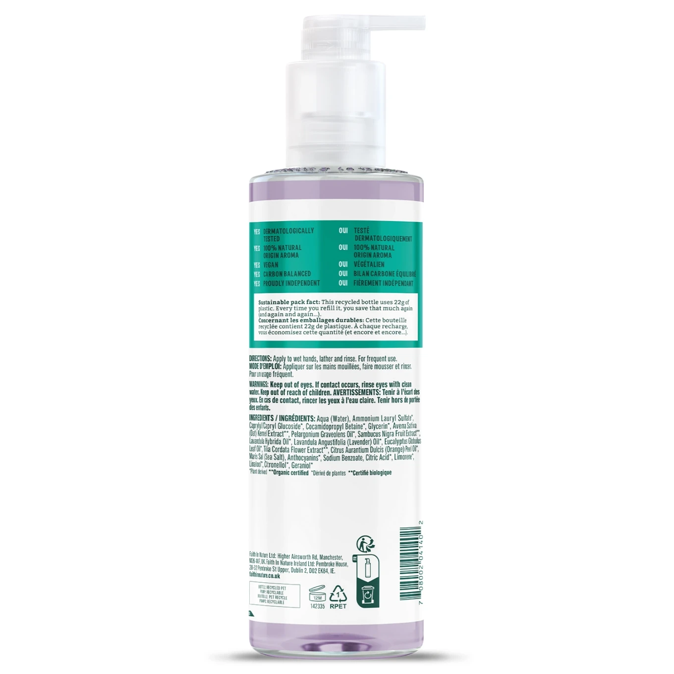 Faith in Nature Hand Wash Lavender & Geranium 400 ml Faith in Nature