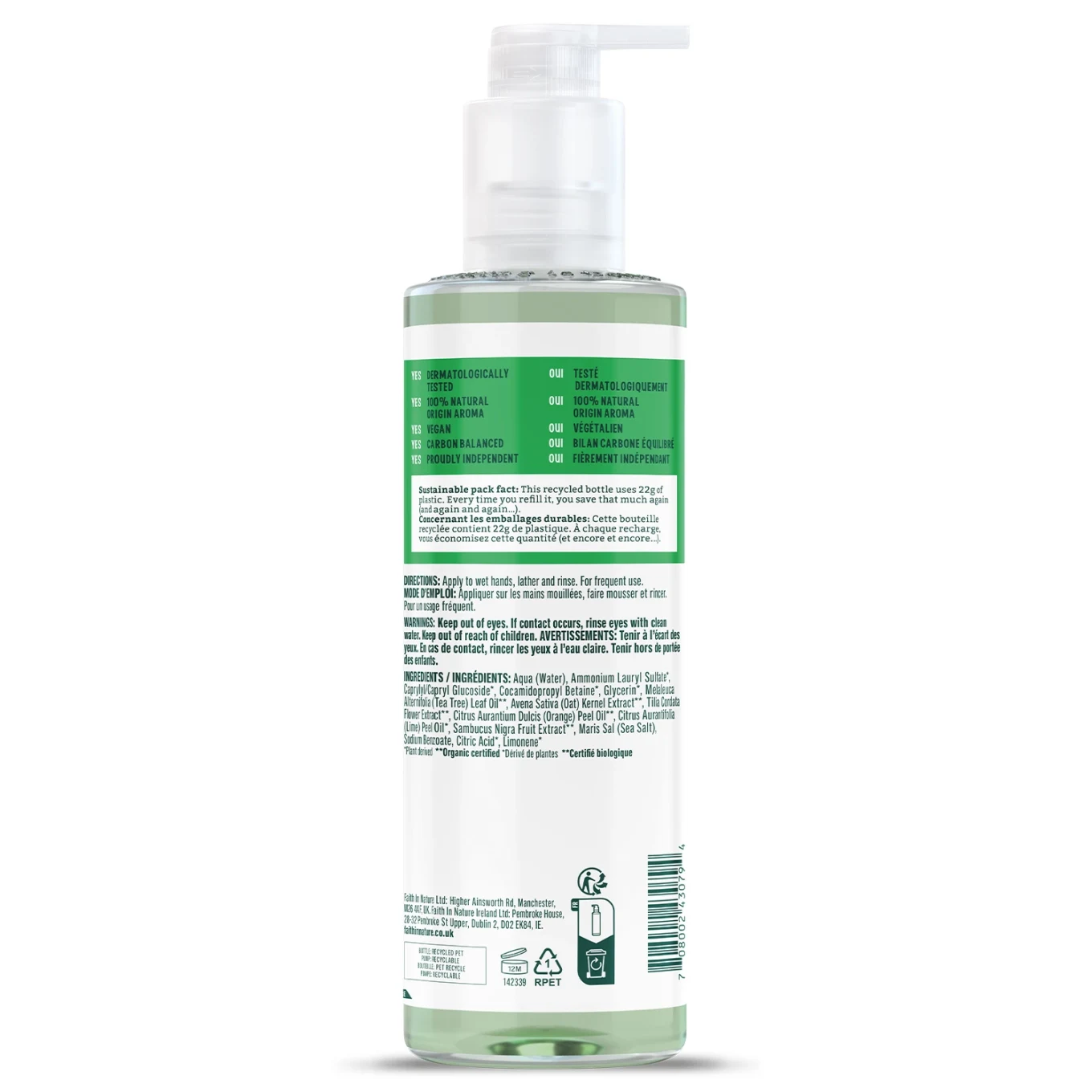 Faith in Nature Hand Wash-Tea Tree 400ml Faith in Nature