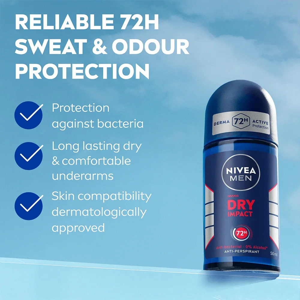 Nivea Men Dry Impact Roll On 50 ml Nivea