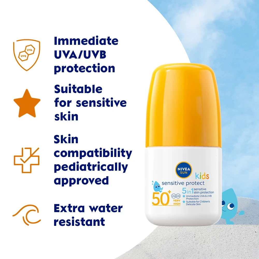 Nivea Sun Kids Sensitive Sun Roll On SPF 50+, 50 ml Nivea