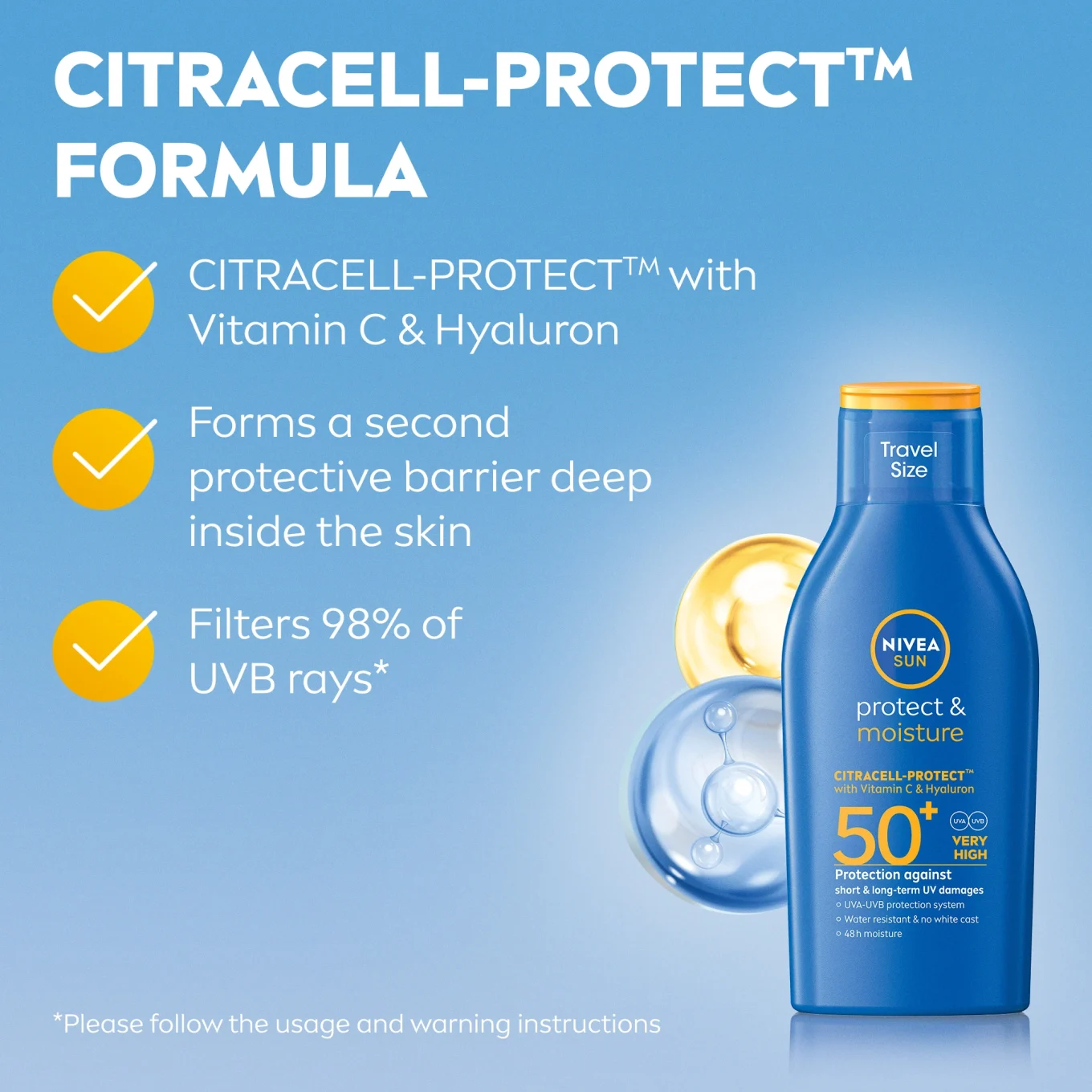 Nivea Sun Protect & Moisture Sun Lotion SPF 50+, 100 ml Nivea