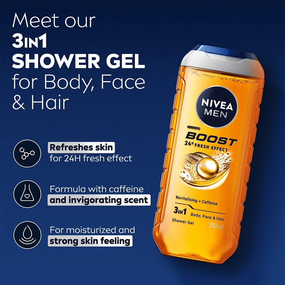 Nivea Men Boost Shower Gel 250 ml Nivea