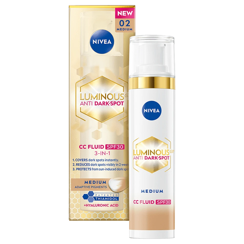 Nivea Luminous 630 Anti Dark-Spot CC Fluid 3-in-1 40 ml 02 Medium Nivea