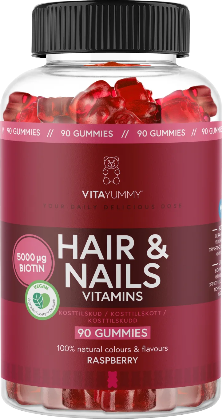VitaYummy Hair & Nails Raspberry 90 st VitaYummy