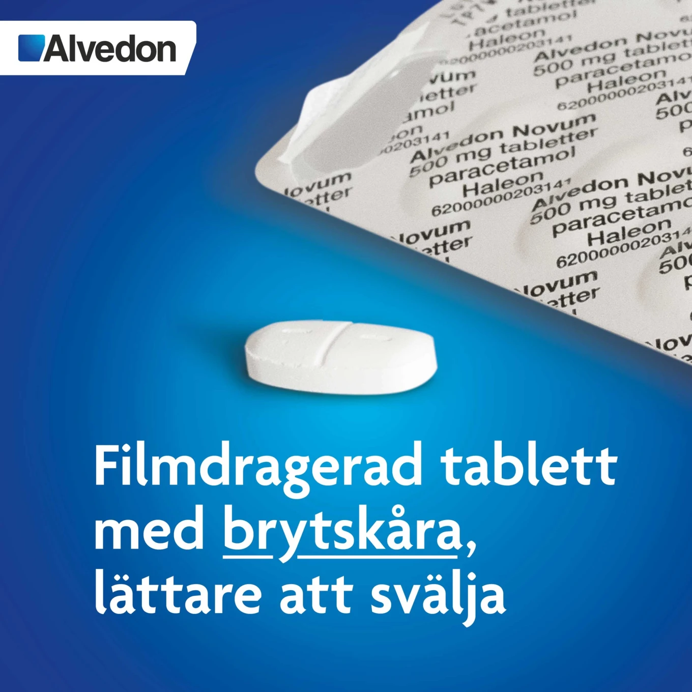 Alvedon Novum Filmdragerad tablett 500mg Blister, 20 st Alvedon