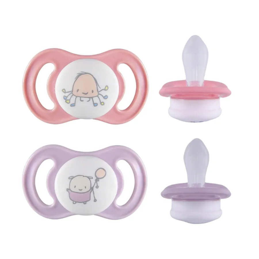 ESSKA Happy Mini 0+m Silikon Rosa 2-pack Esska