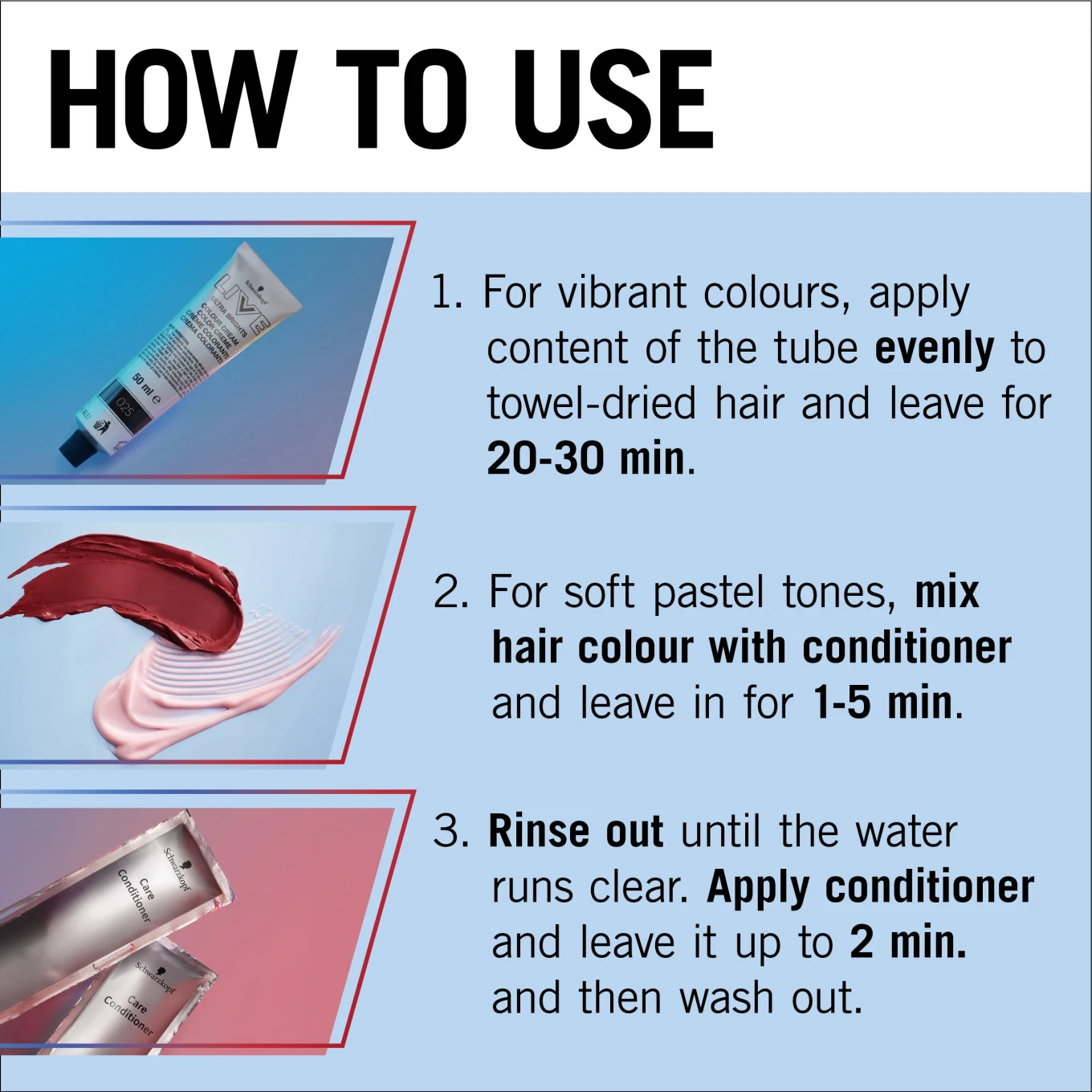 Schwarzkopf LIVE Ultra Brights 026 Dark Red Schwarzkopf