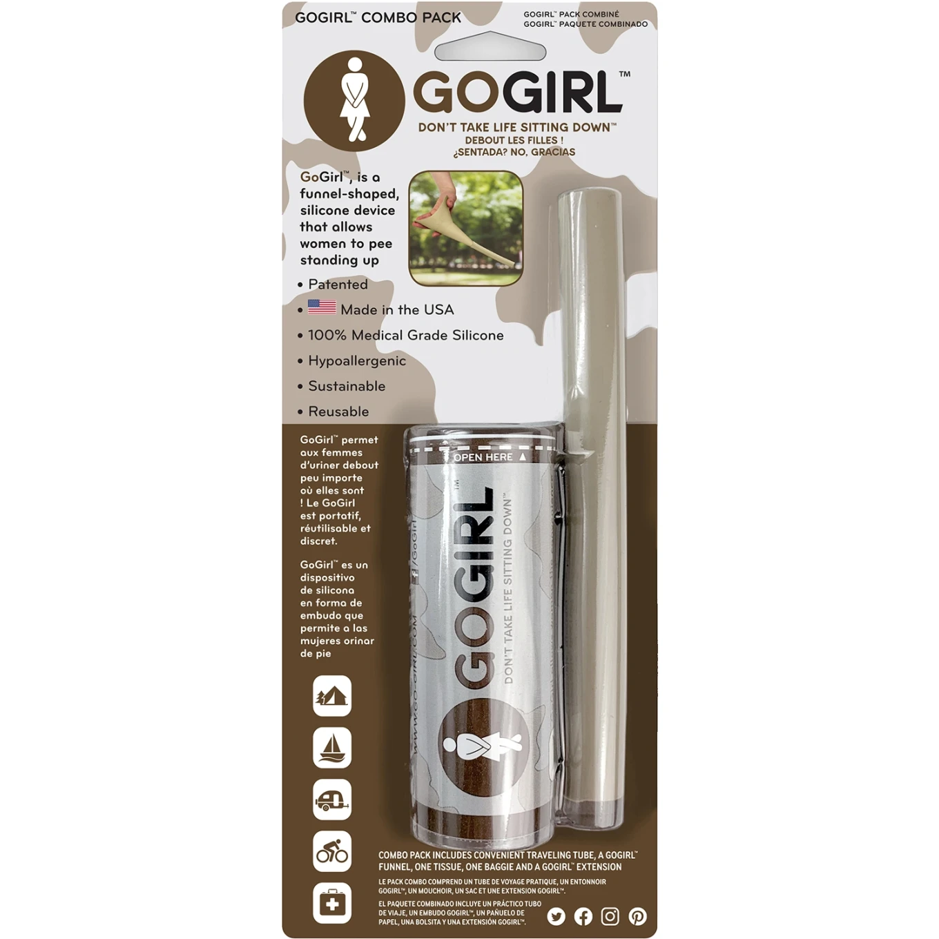 Go Girl Khaki Combo Kisstratt med förlängning Go Girl