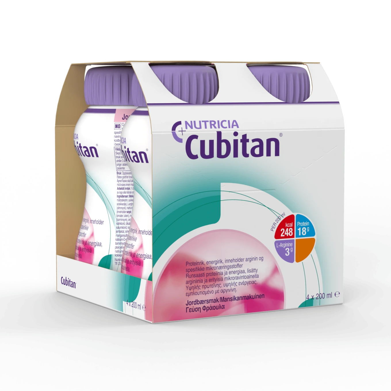 Cubitan Jordgubb 4 x 200 ml Cubitan