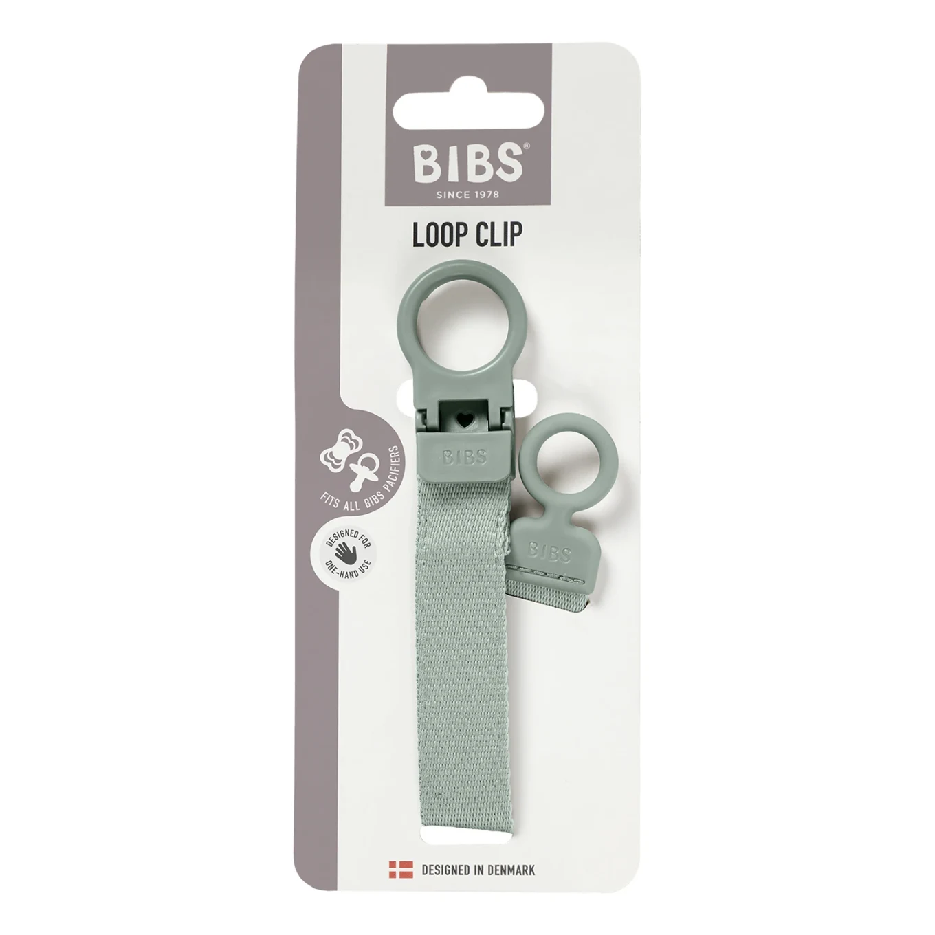 BIBS Pacifier Clip Loop  Sage Bibs