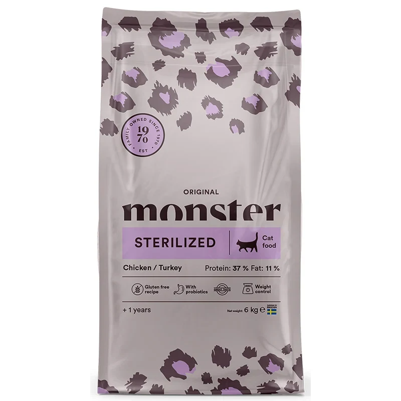 Monster Cat Original Sterilized Chicken/Turkey 6 kg Monster