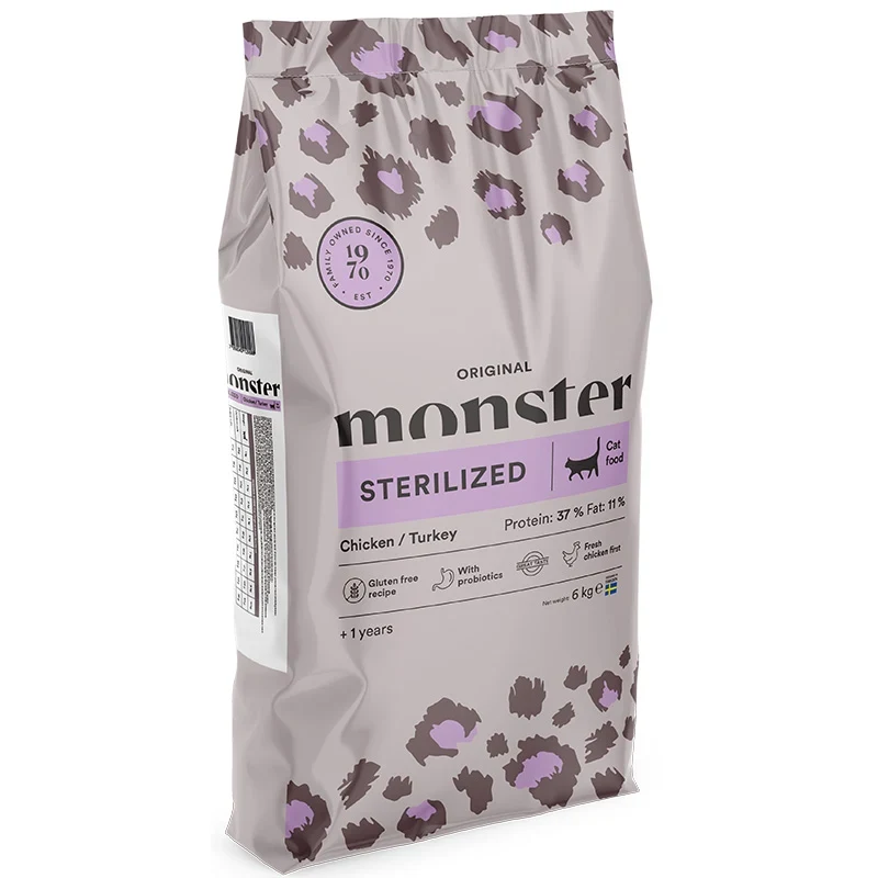 Monster Cat Original Sterilized Chicken/Turkey 6 kg Monster