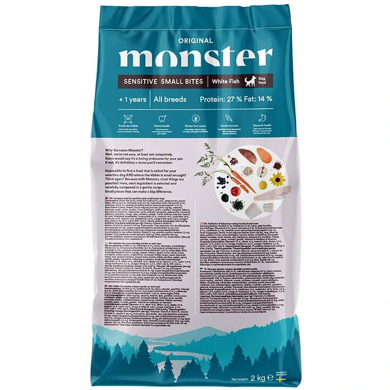 Monster Dog Original Sensitive White Fish Small Bites 2 kg Monster