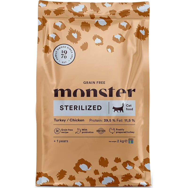 Monster Cat Grain Free Sterilized Turkey/Chicken 2 kg Monster