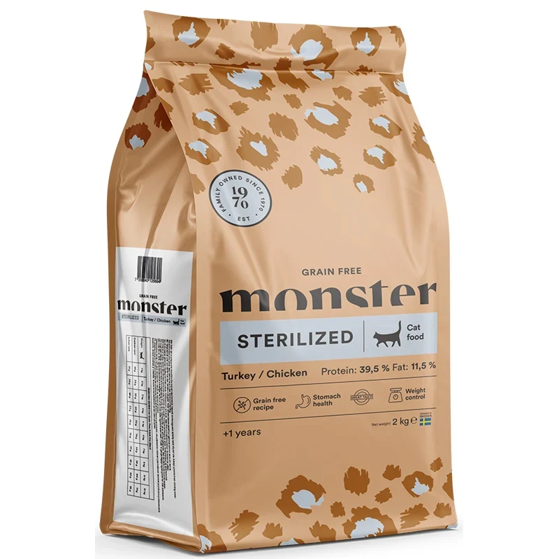 Monster Cat Grain Free Sterilized Turkey/Chicken 2 kg Monster