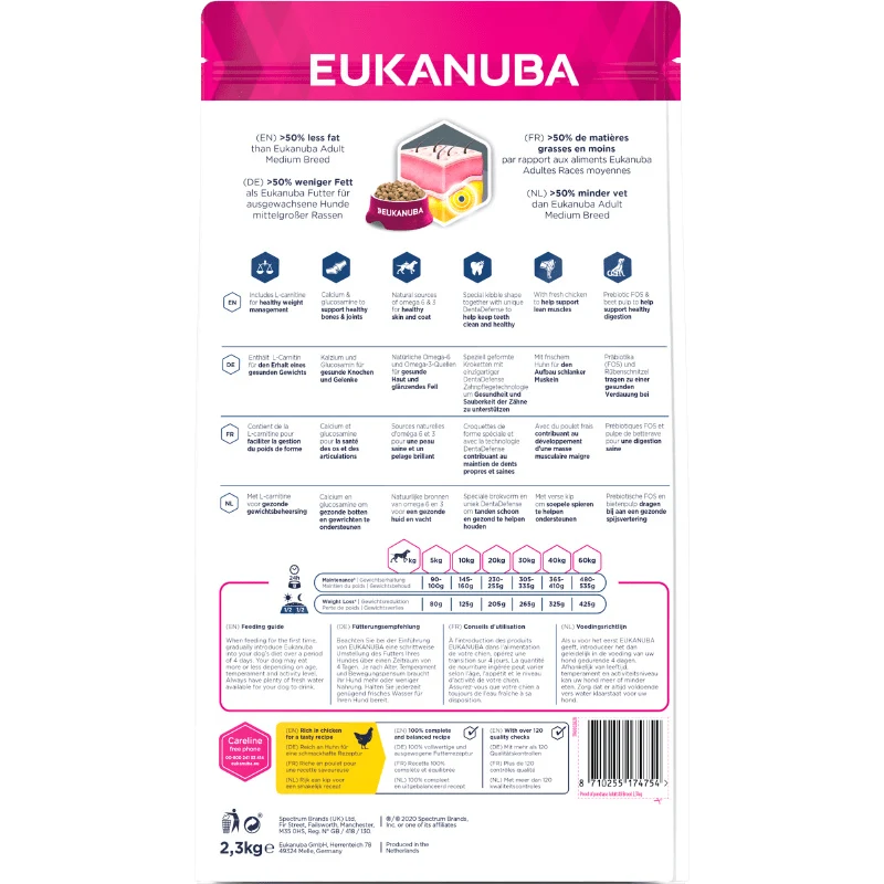 Eukanuba Dog Daily Care Overweight 2,3 kg eukanuba