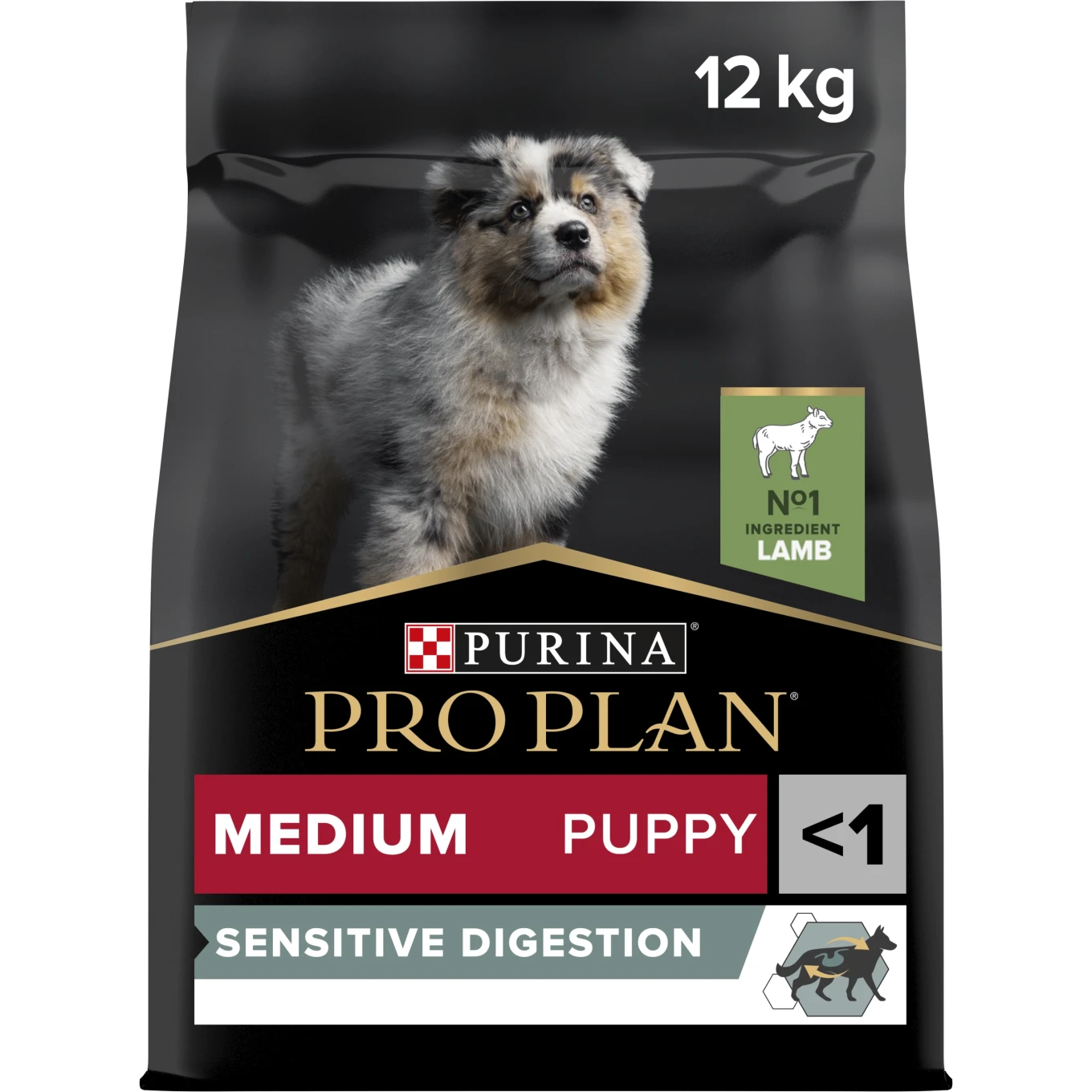 PURINA PRO PLAN Medium Puppy Sensitive Digestion Lamm Torrfoder Hund  12 kg Purina Pro Plan
