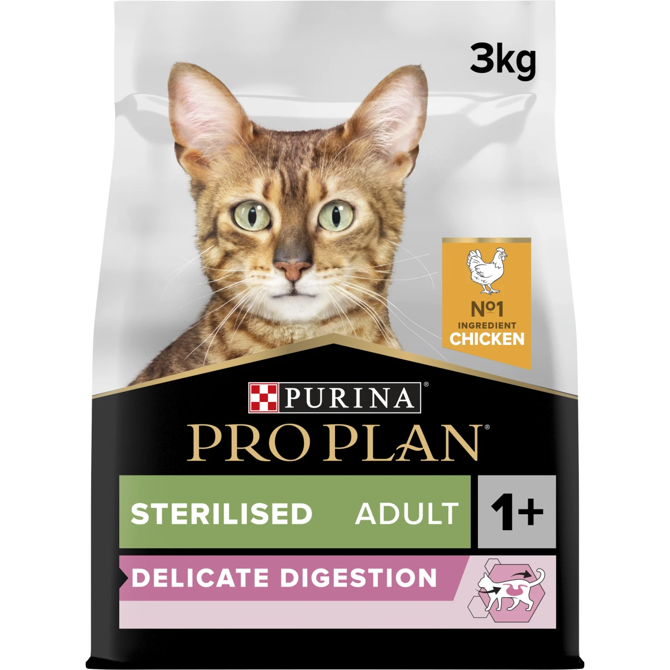 PURINA PRO PLAN Sterilised Delicate Digestion Chicken Adult 1+ Torrfoder Katt  3 kg Purina Pro Plan