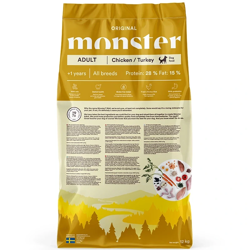 Monster Dog Original Adult Chicken/Turkey 12 kg Monster