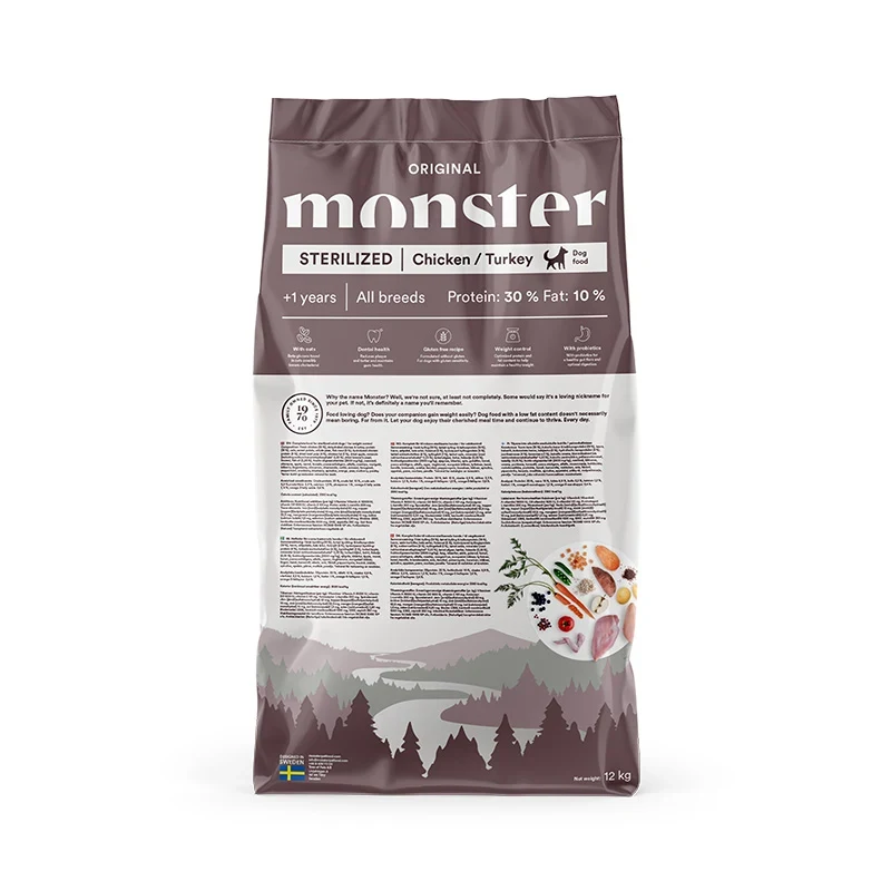 Monster Dog Original Sterilized Chicken/Turkey 12 kg Monster