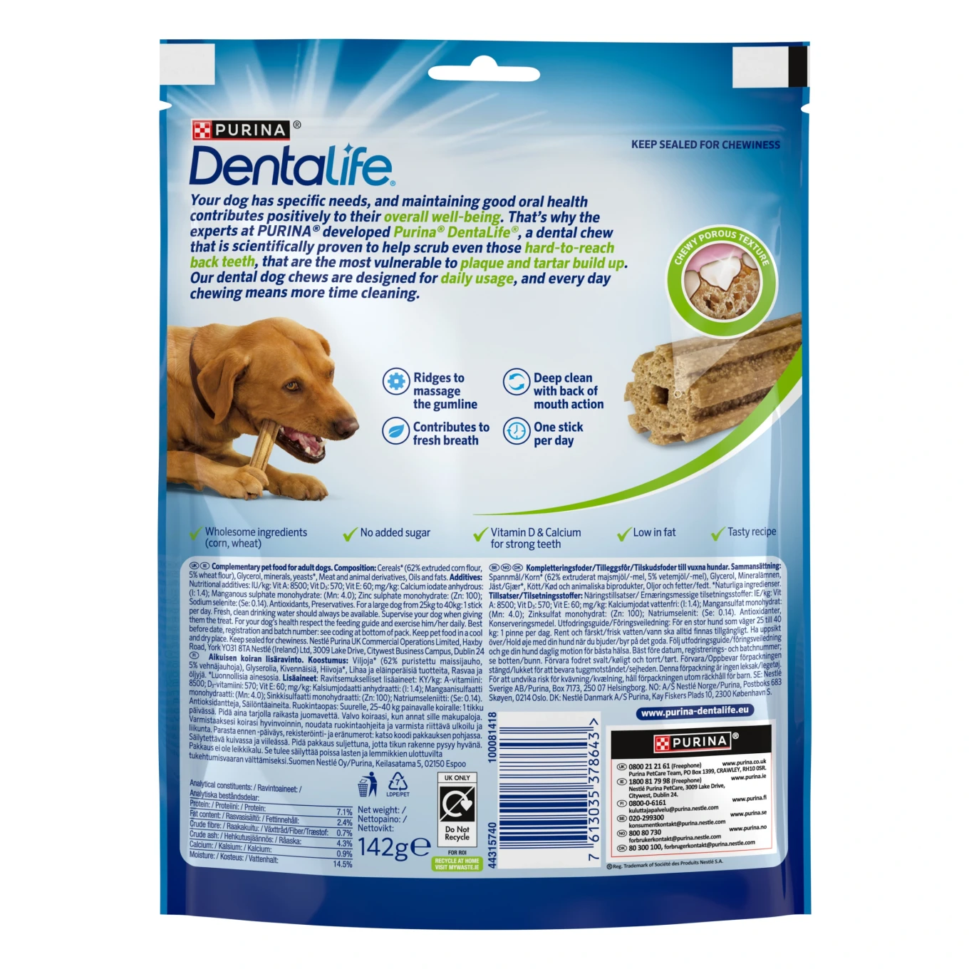 PURINA Dentalife Large Hundtugg 4-pack Purina