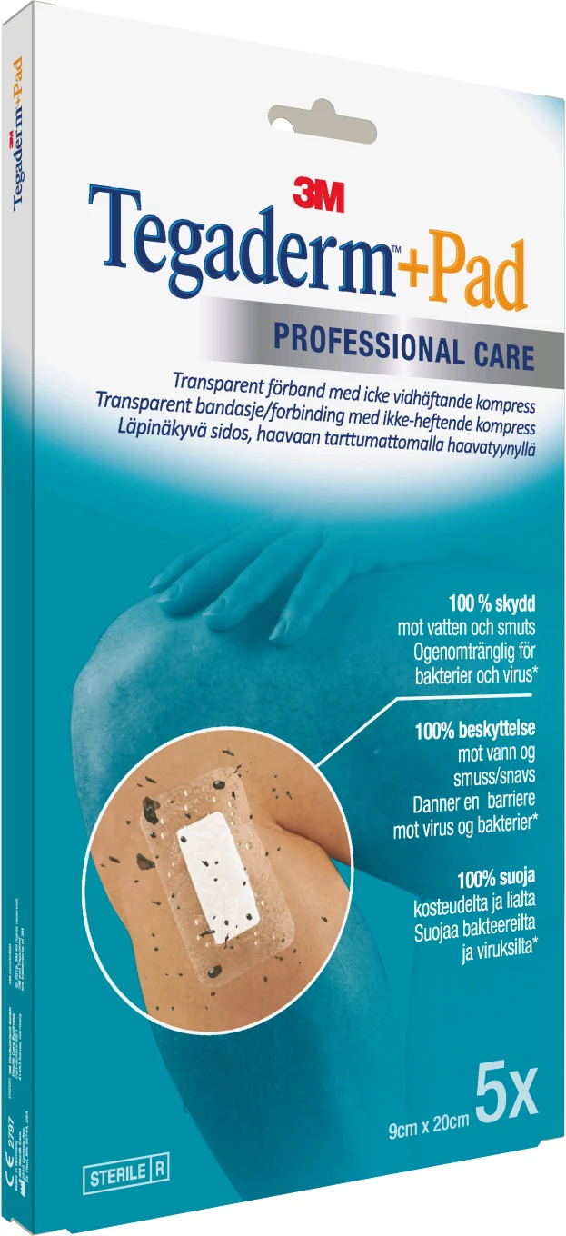 3M Tegaderm +Pad Filmförband 9cm x 20cm Tegaderm