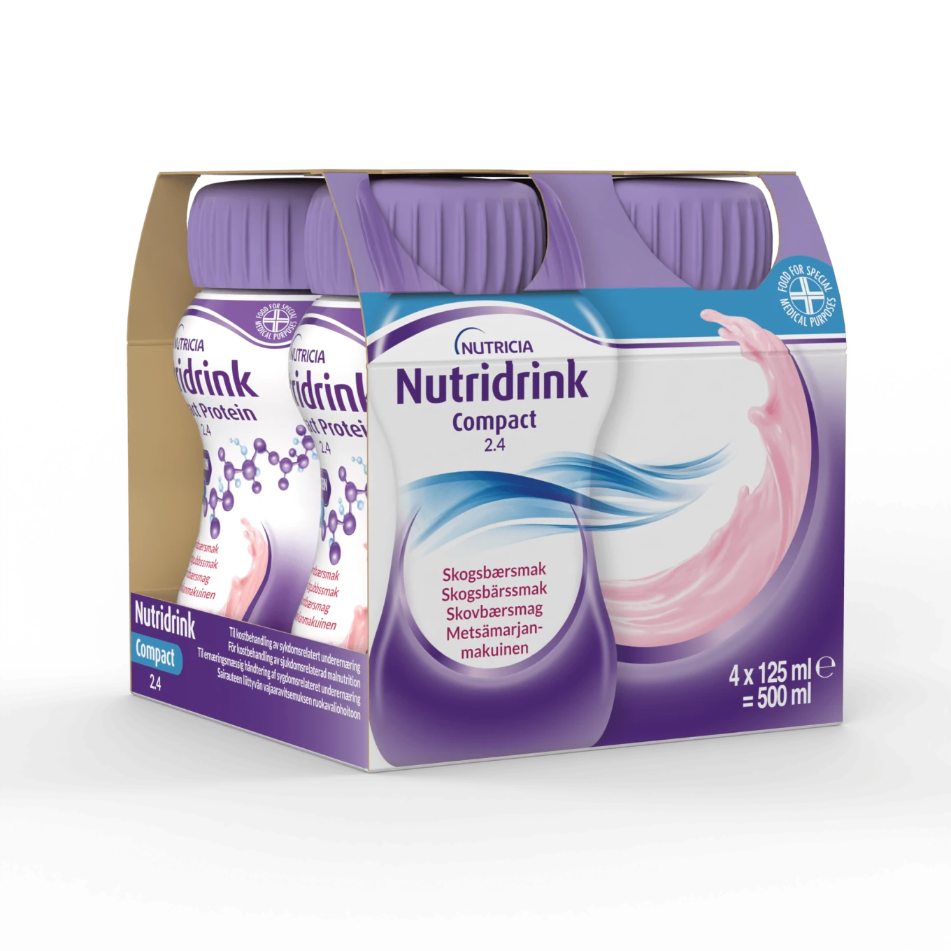 Nutridrink Compact Skogsbärssmak, 4x125  ml Nutridrink