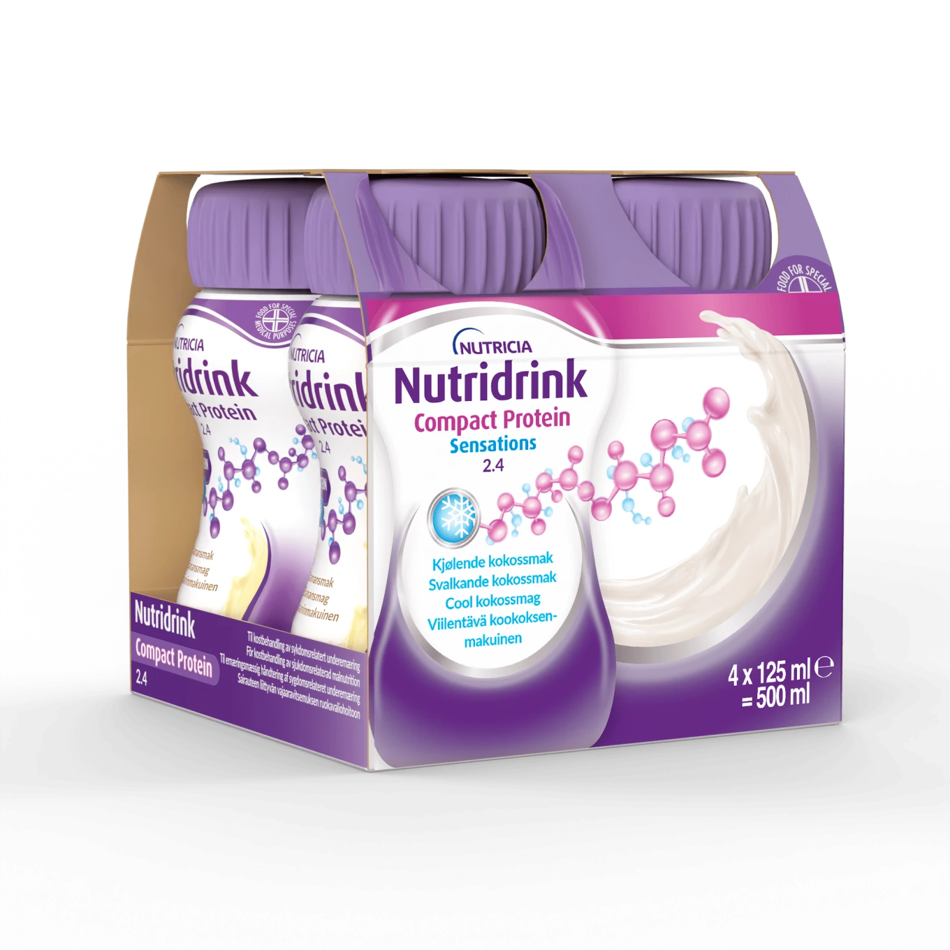 Nutridrink Compact Protein Sensations Svalkande Kokos 4x 125 ml Nutridrink