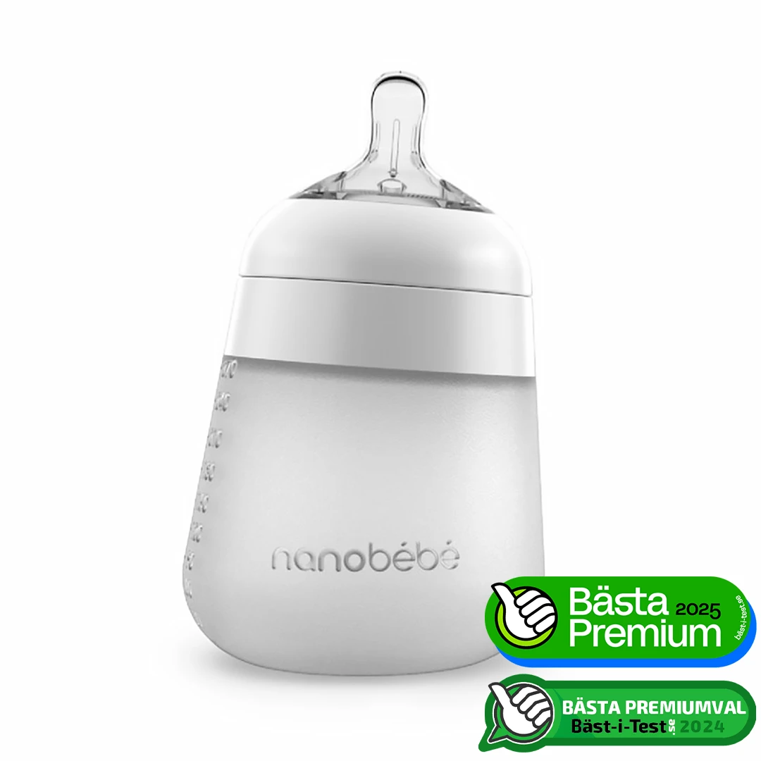 Nanobébé Flexy silikonflaska Anti-kolik 270 ml  Vit Nanobébé