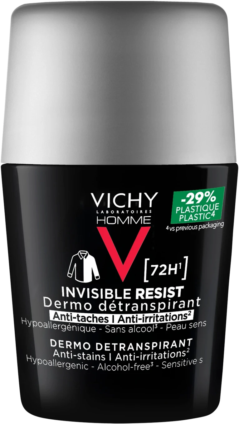 Vichy Homme Invisible Protect Deo 72h Anti-Stain Roll-on 50ml Vichy