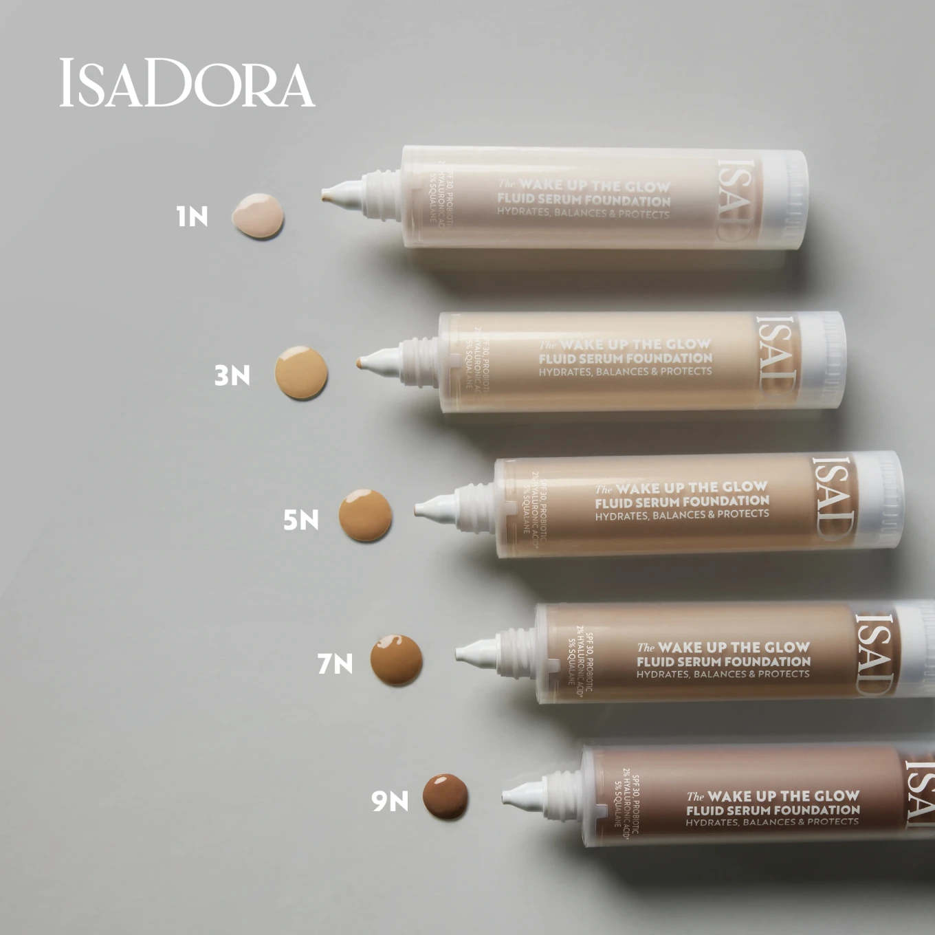 IsaDora Wake Up the Glow Fluid Serum Foundation SPF 30, 30 ml 3N IsaDora