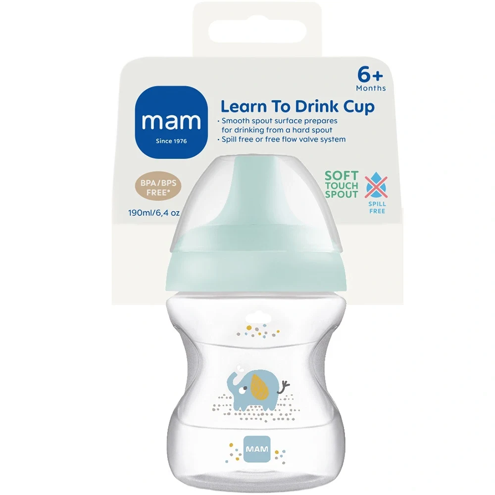 MAM Learn To Drink Cup 190 ml Blue Mam