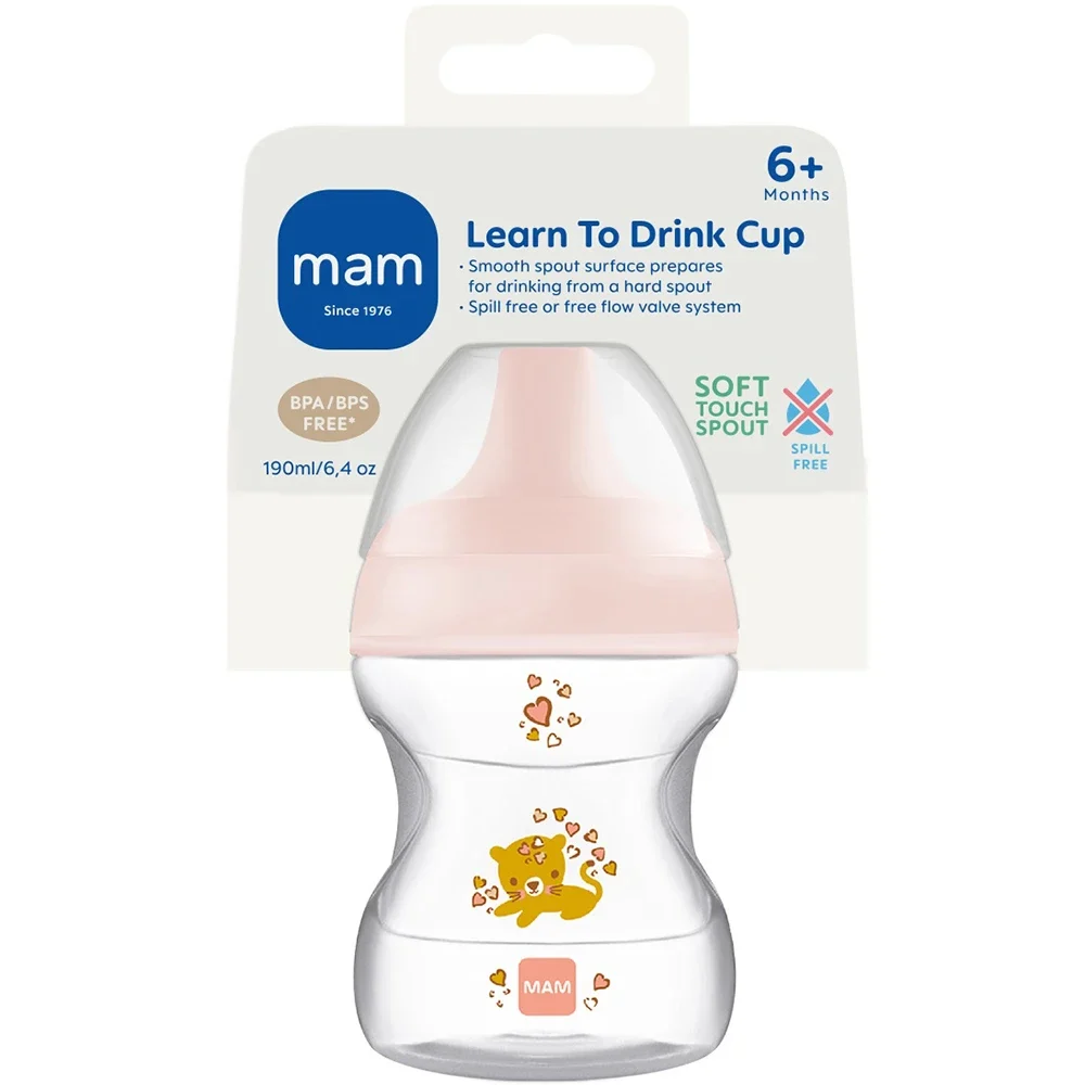 MAM Learn To Drink Cup 190 ml Pink Mam