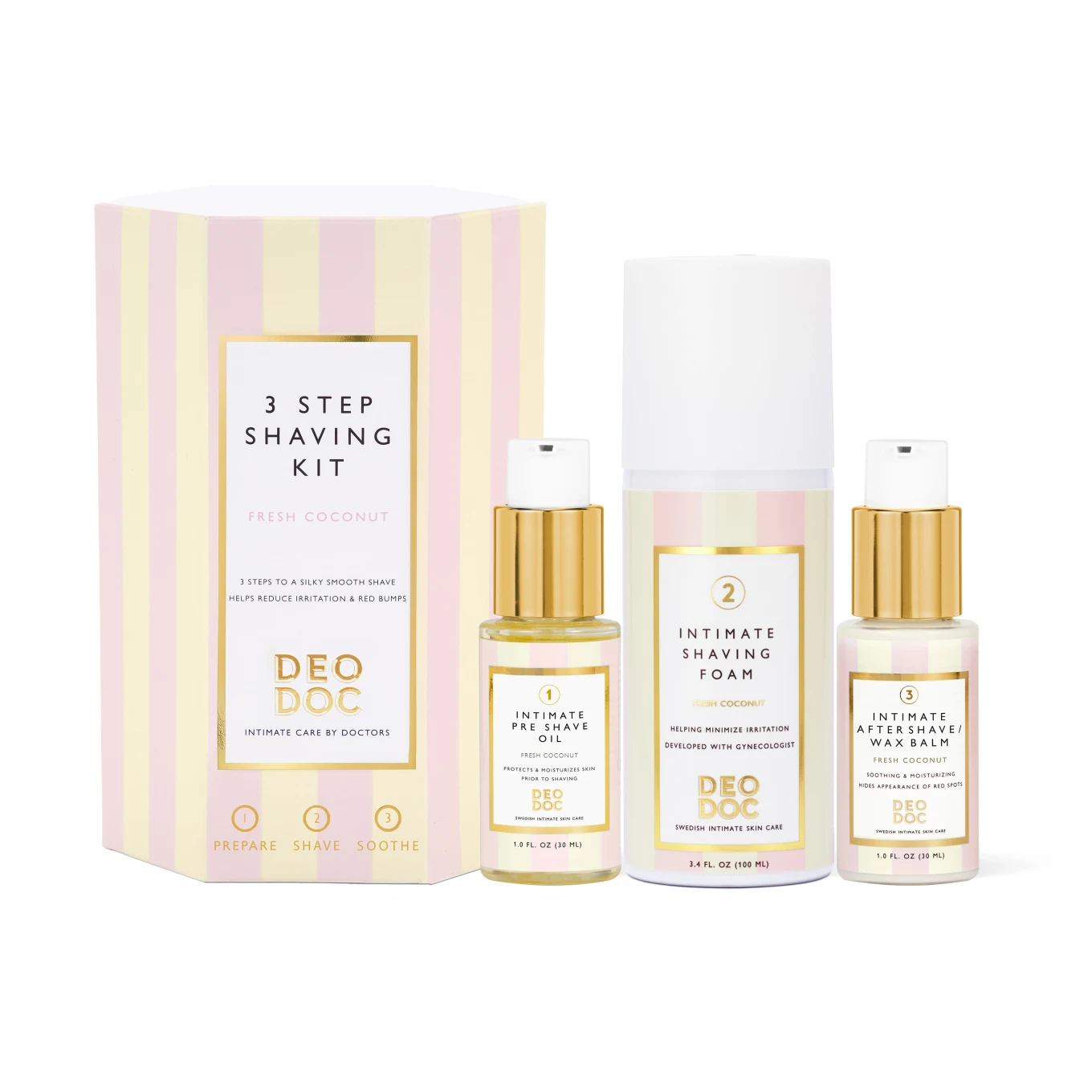 DeoDoc Intimate Shaving Trio Fresh Coconut DeoDoc