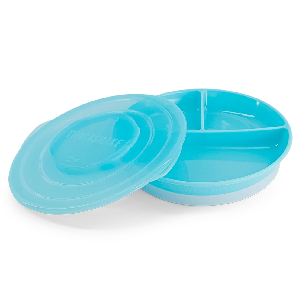 Twistshake Indelad Tallrik 6+m Pastellblå Twistshake