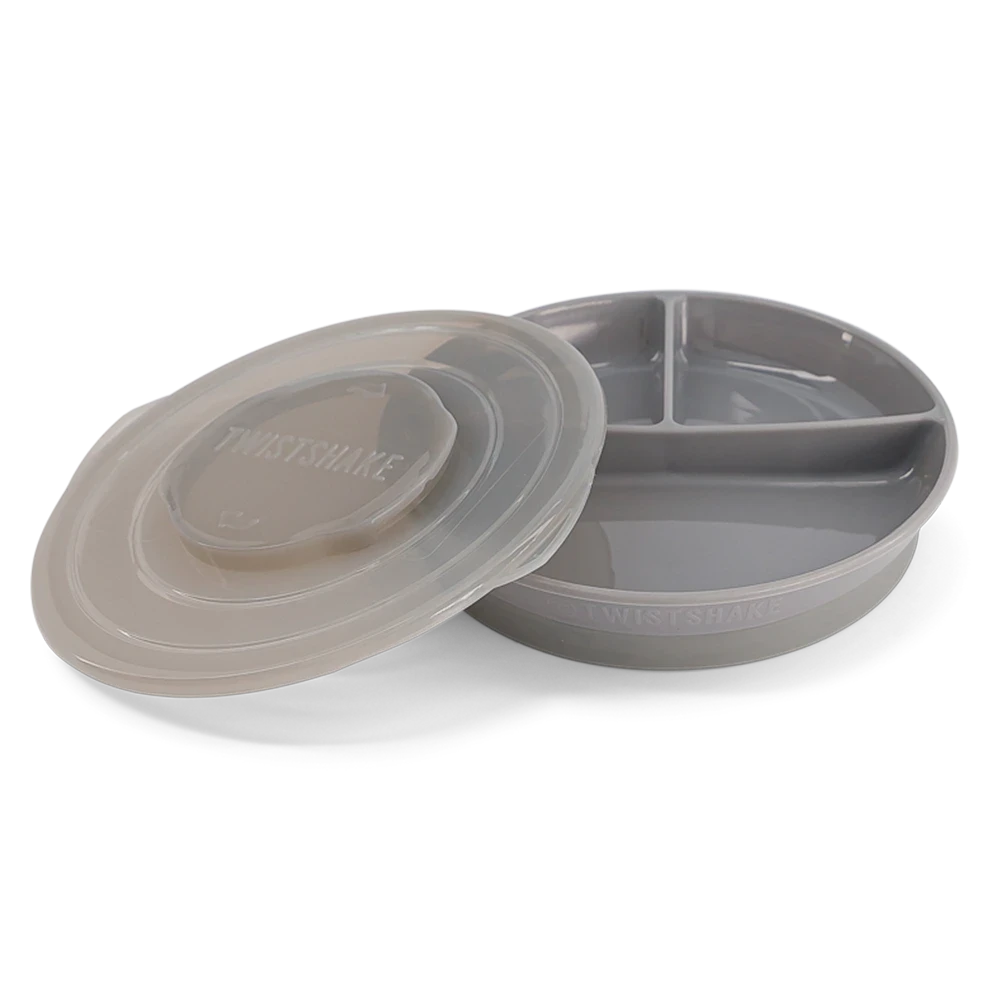 Twistshake Indelad Tallrik 6+m Pastell Grå Twistshake