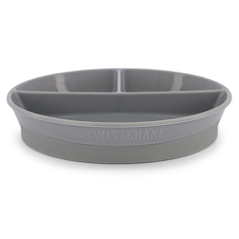 Twistshake Indelad Tallrik 6+m Pastell Grå Twistshake