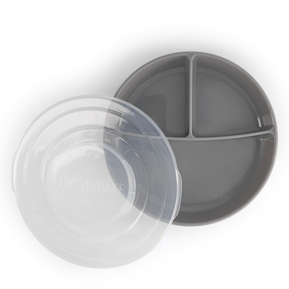 Twistshake Indelad Tallrik 6+m Pastell Grå Twistshake