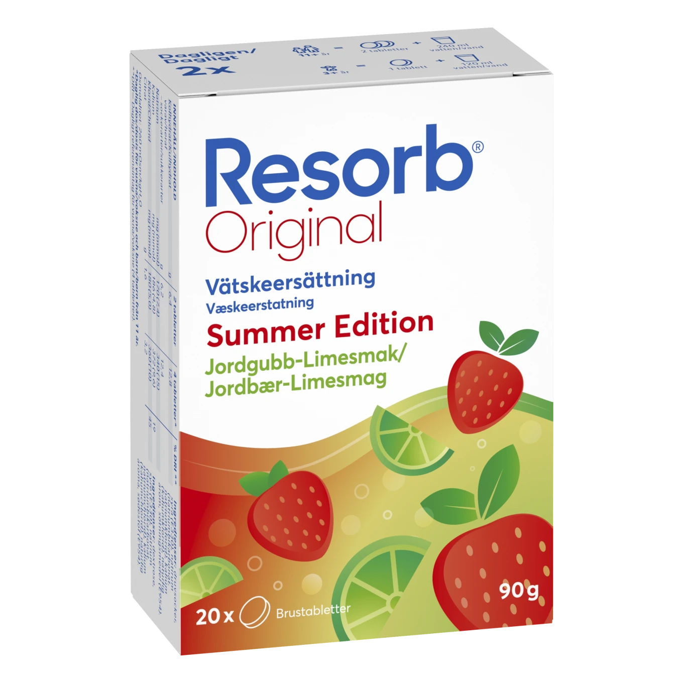 Resorb Orginal Summer Edition Jordgubb-Limesmak 20 st Resorb