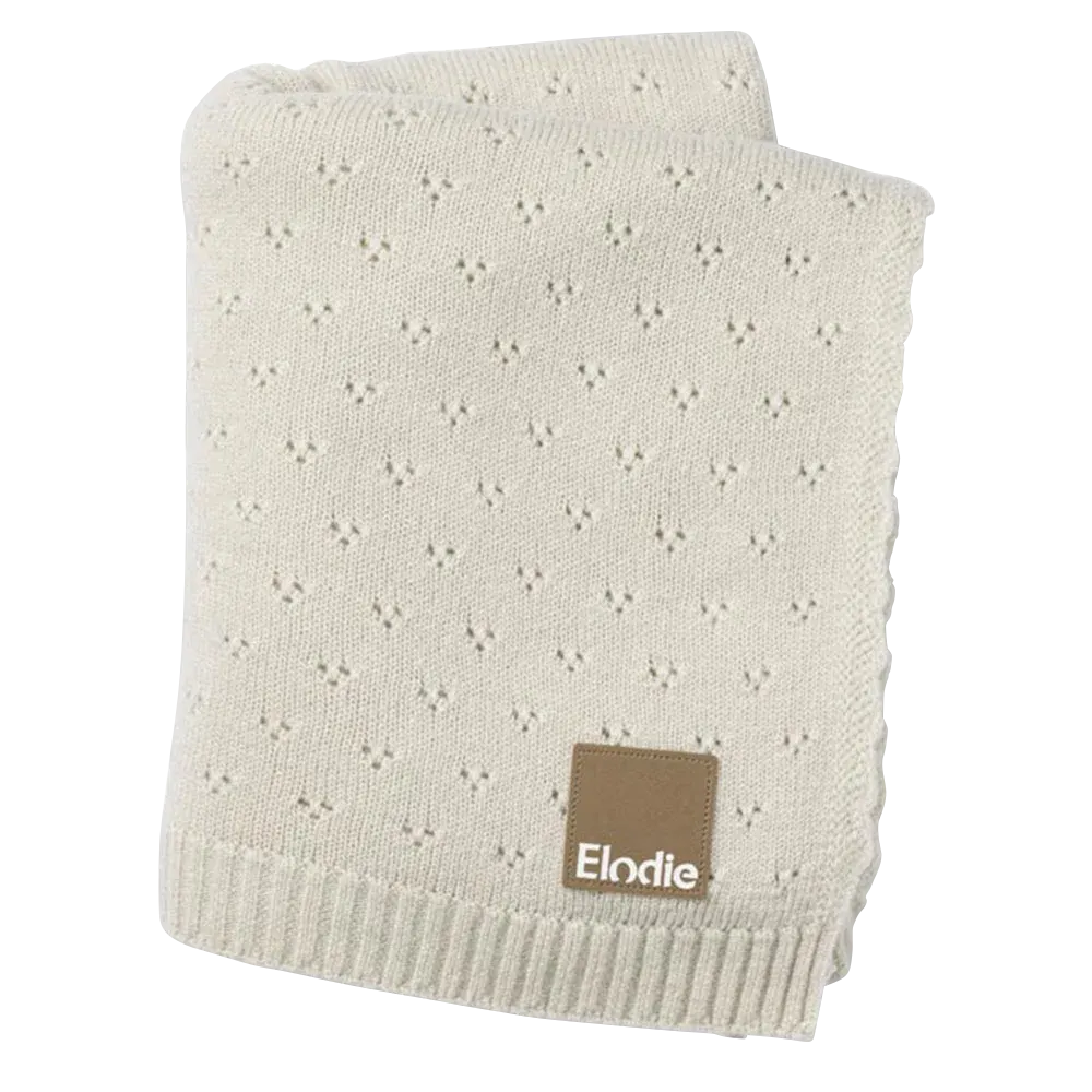 Elodie Pointelle Blanket Creamy White Elodie Details