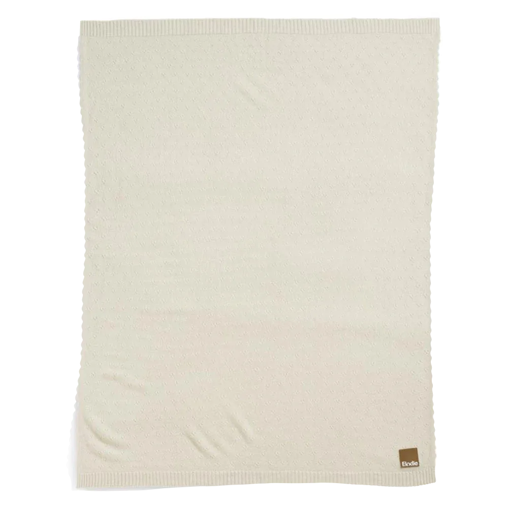 Elodie Pointelle Blanket Creamy White Elodie Details