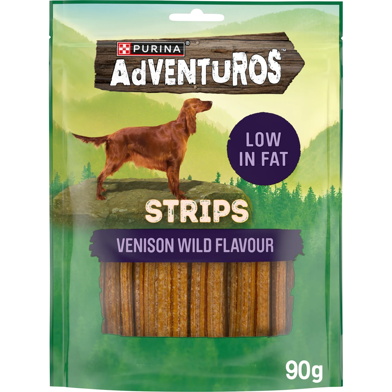 PURINA Adventuros Strips Venison Hundgodis 90g Purina