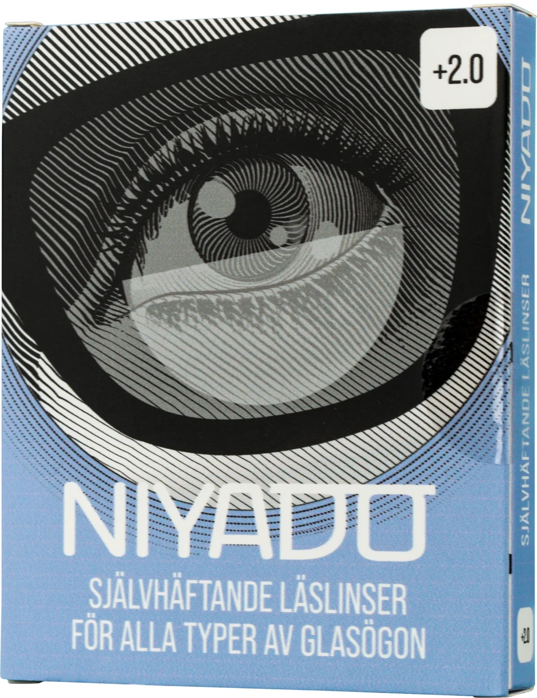 NIYADO Självhäftande Optiska Silikonlinser 1-par +2,0 NIYADO