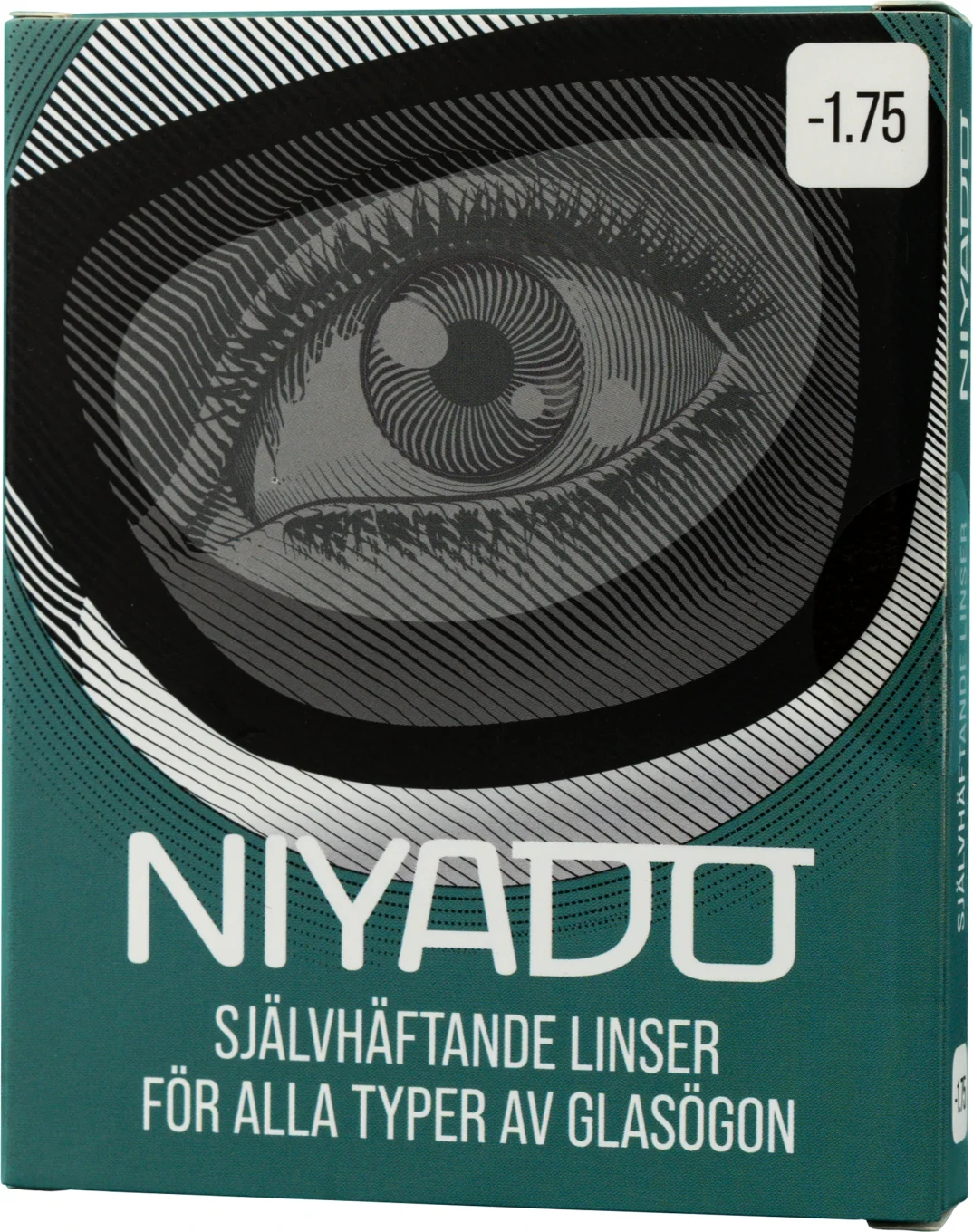 NIYADO Självhäftande Optiska Silikonlinser 1-par -1,75 NIYADO