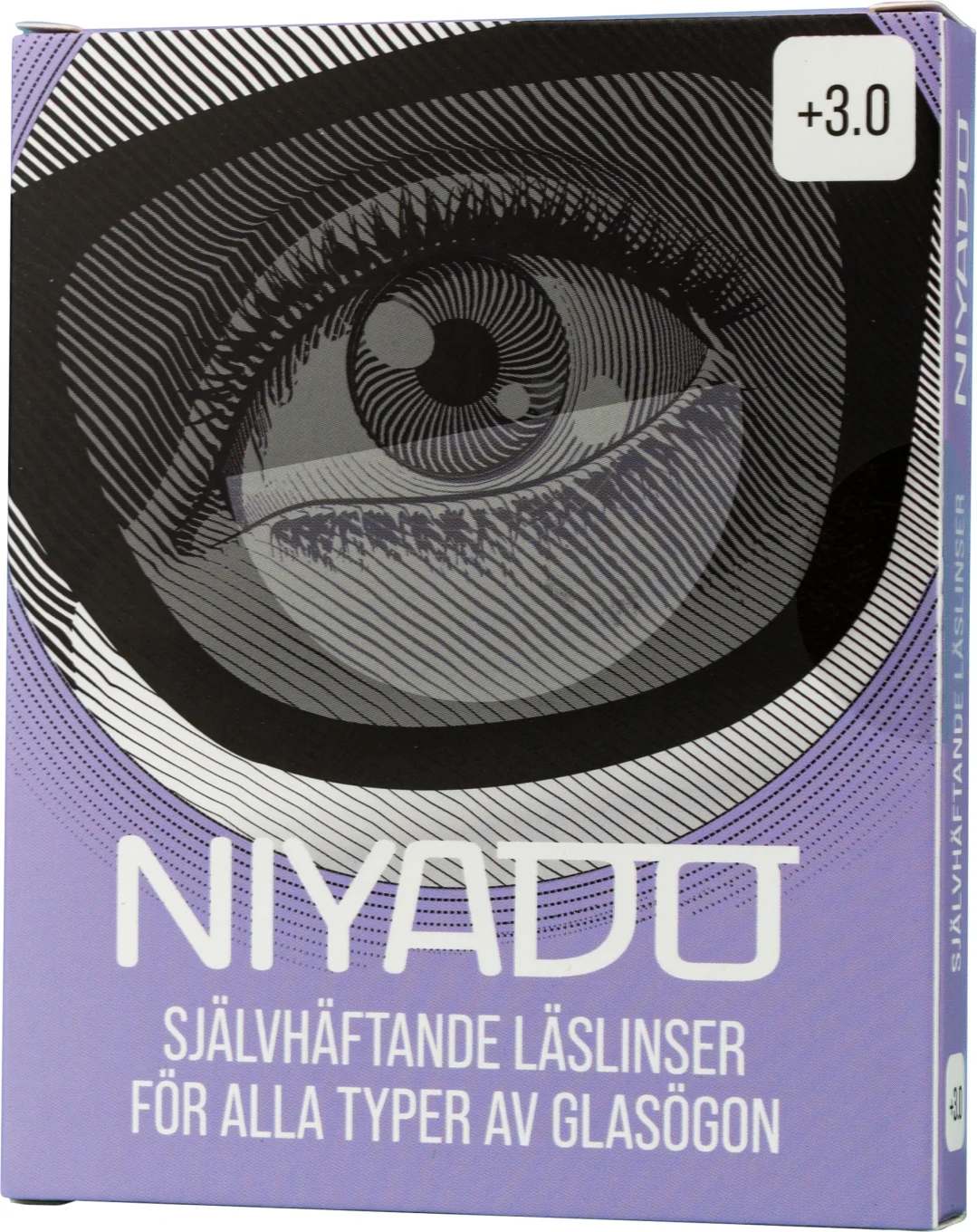 NIYADO Självhäftande Optiska Silikonlinser 1-par +3,0 NIYADO