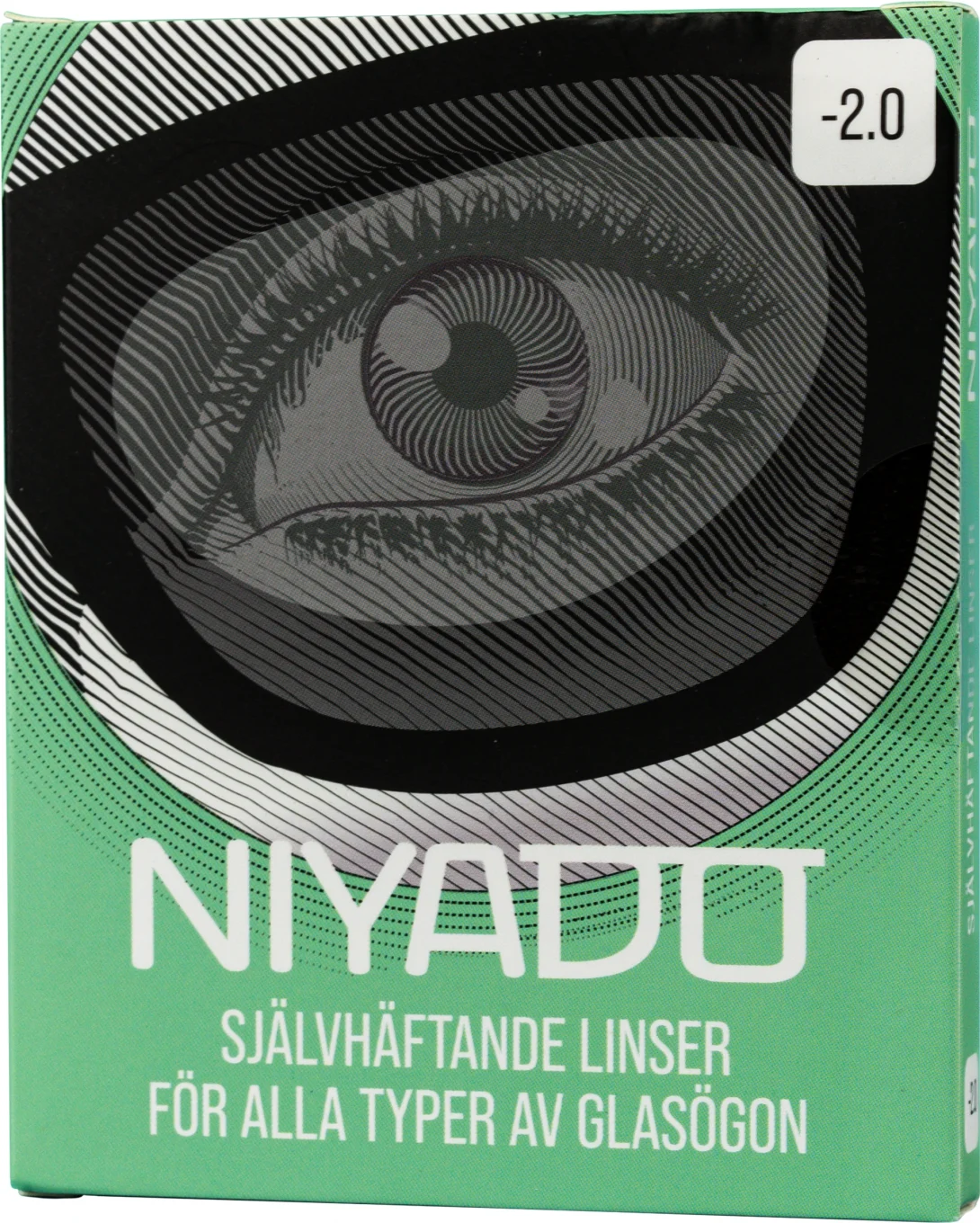 NIYADO Självhäftande Optiska Silikonlinser 1-par -2,0 NIYADO