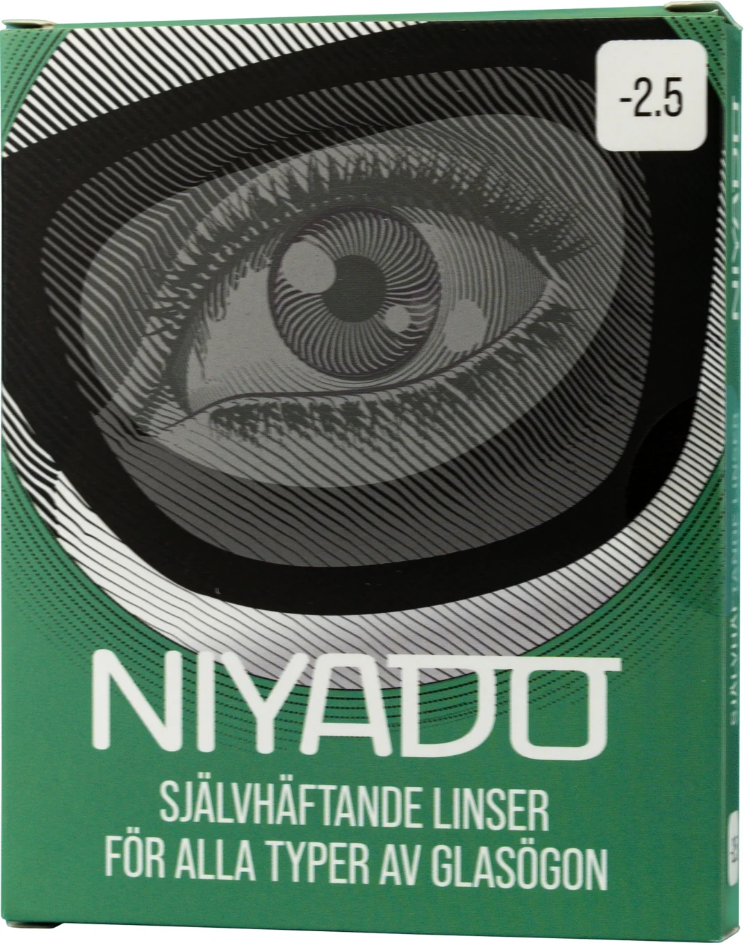 NIYADO Självhäftande Optiska Silikonlinser 1-par -2,5 NIYADO